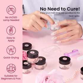 beetles Gel Polish scale view with hand holding jar demonstrating compact travel-friendly size