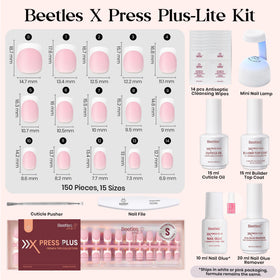 beetles Gel Polish 15 sizes displayed with scale for precise fitting
