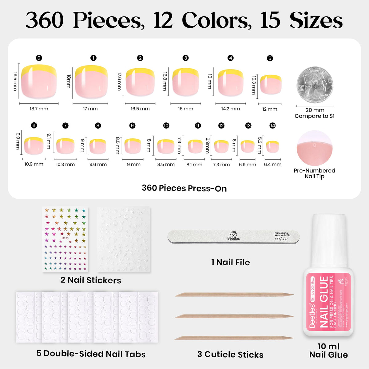 beetles stickers and tools flatlay for easy DIY nail art