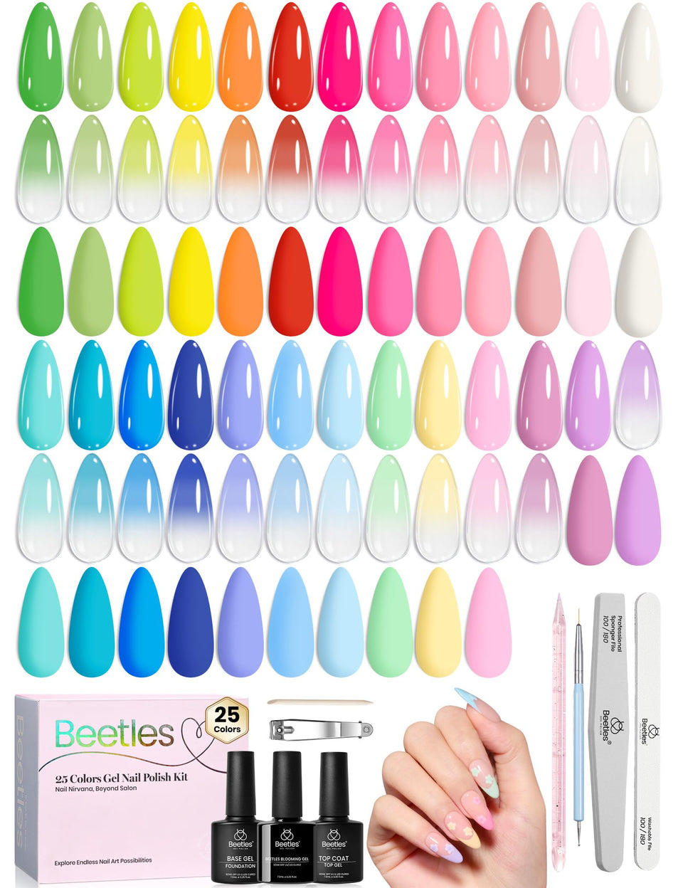 beetles front packaging showing full pastel set and included items benefits easy setup