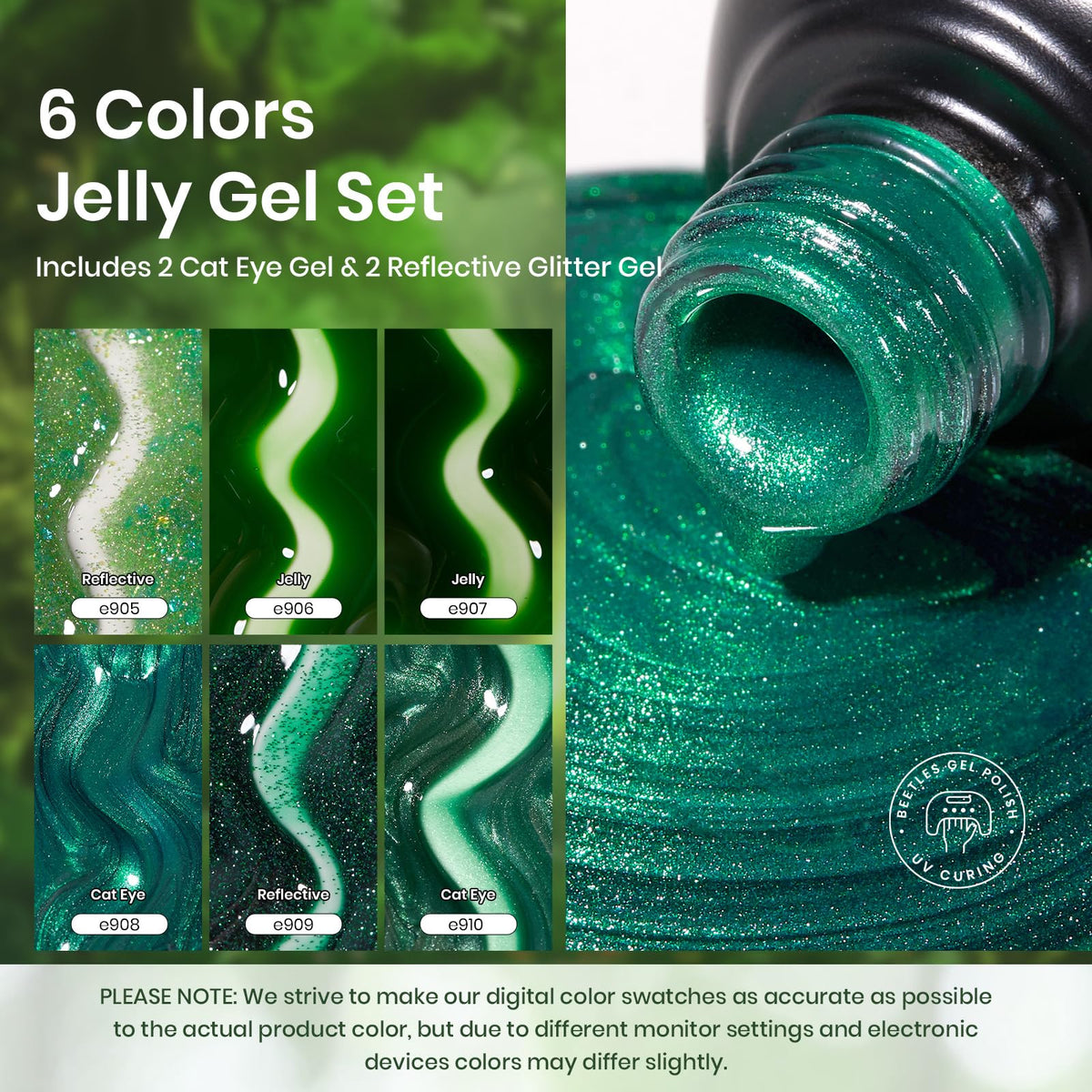Beetles Gel Polish swatch dots arrangement for easy color selection benefit