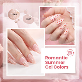 beetles nail wheel swatches displaying the six nude pink tones for easy selection