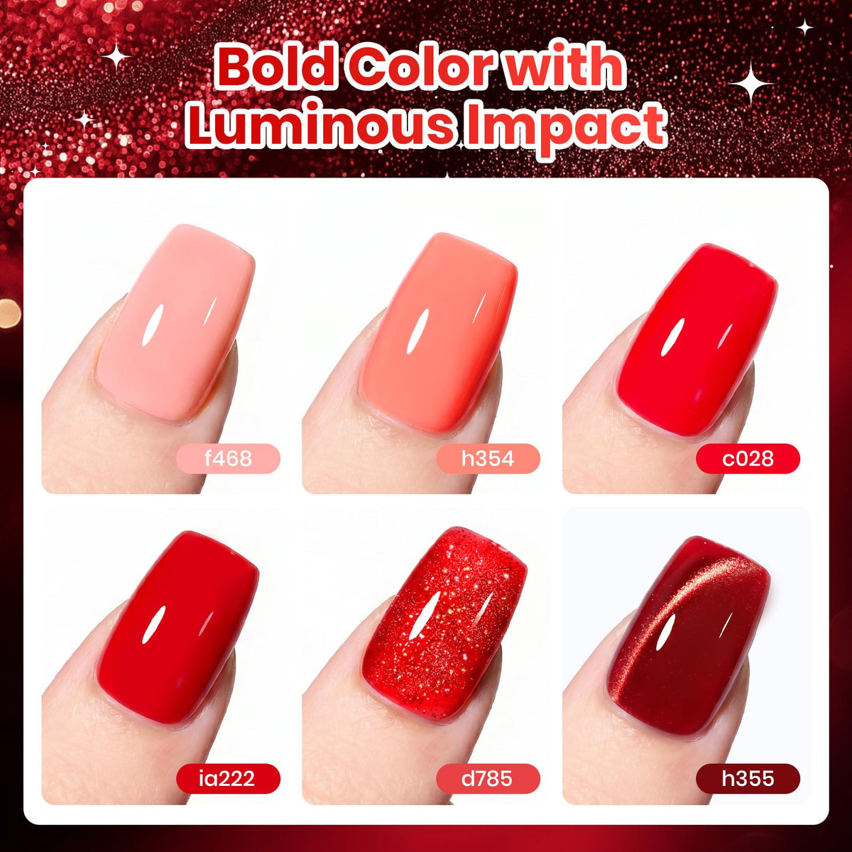 beetles swatches on nail wheel displaying six shades for design ideas