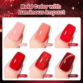beetles swatches on nail wheel displaying six shades for design ideas