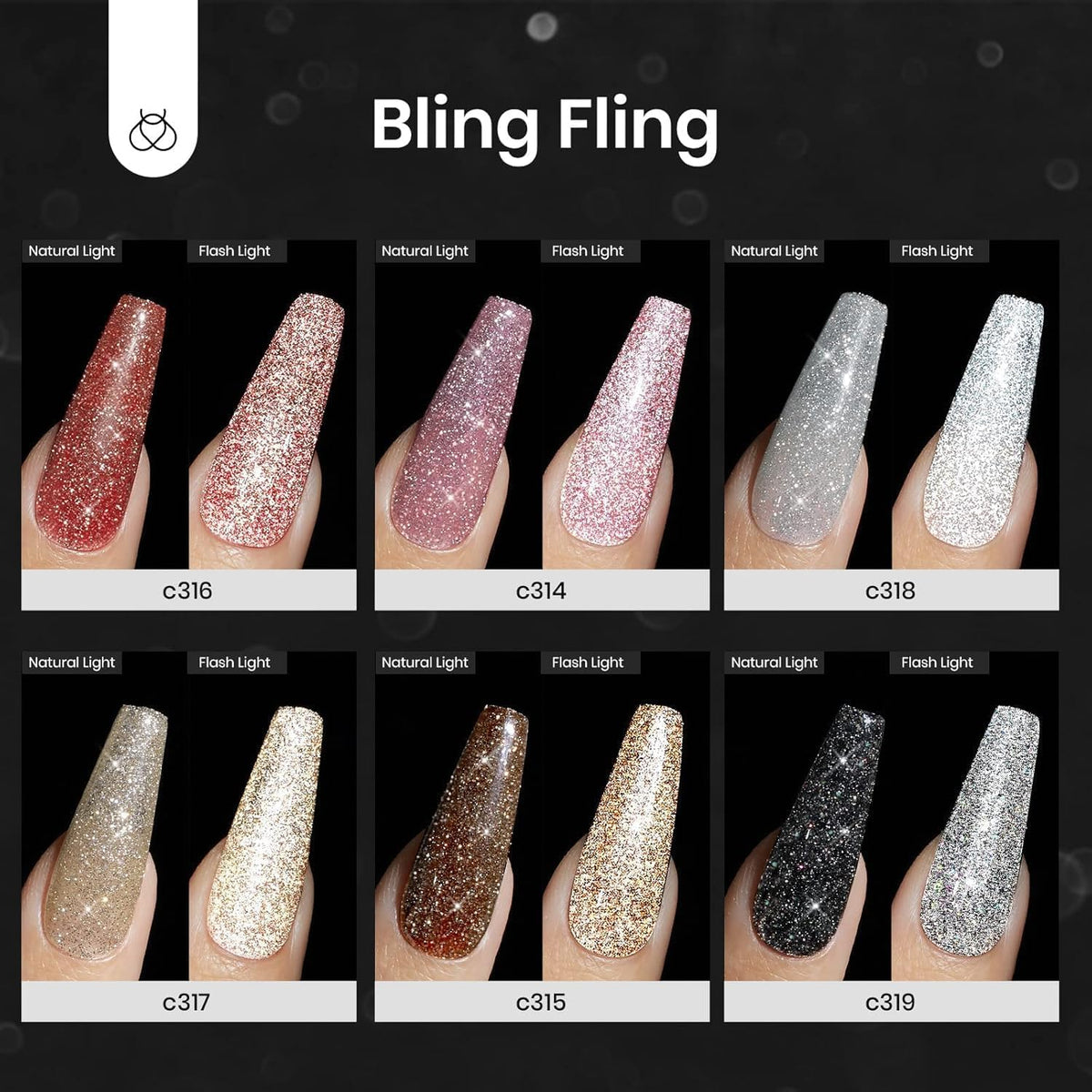 beetles textured glitter swirl demonstrating dense holographic sparkle and coverage