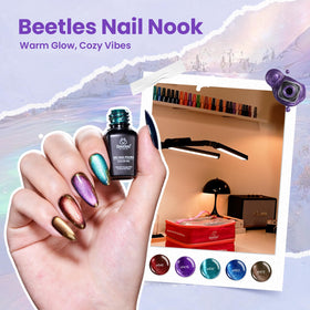 beetles texture glitter topcoat application adding sparkle and dimension