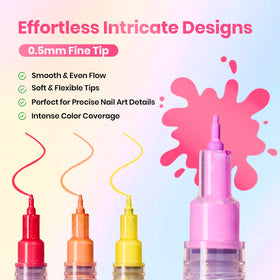 beetles Gel Polish close-up of 0.5mm tip for precise fine-line control