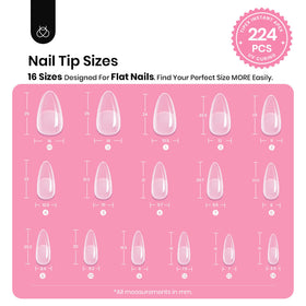 beetles Gel Polish array of 16 tip sizes organized for an exact fit