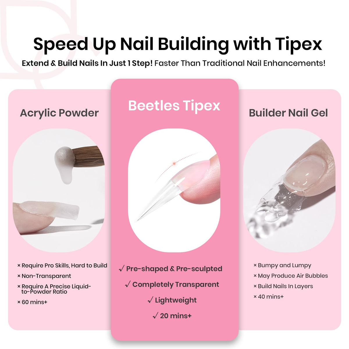 beetles gel polish close-up of instant apex for built-in strength