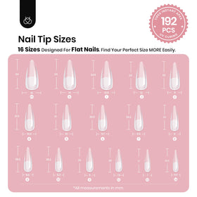 Beetles Gel Polish assembled long stiletto tip on a hand, benefit: salon-style finish