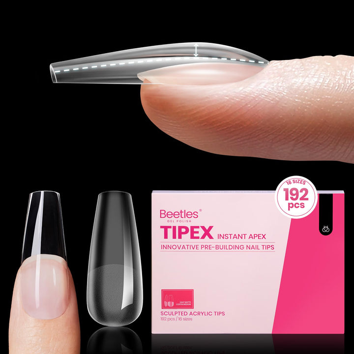 beetles Gel Polish front packaging showing 192 nail tips and benefits