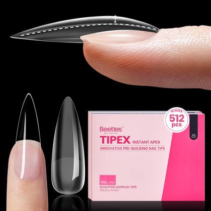 beetles Gel Polish front packaging showing 512-piece tip set and sizes
