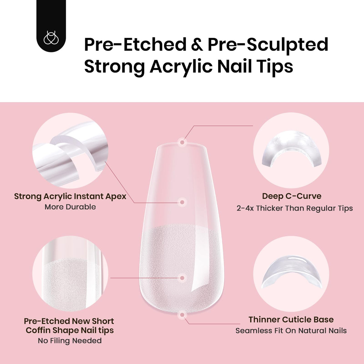 Beetles Tipex in-use application image of pressing tip with glue demonstrating fast salon-like results