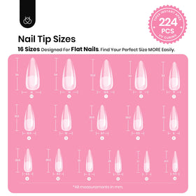 beetles gel polish long stiletto tips profile demonstrating dramatic length