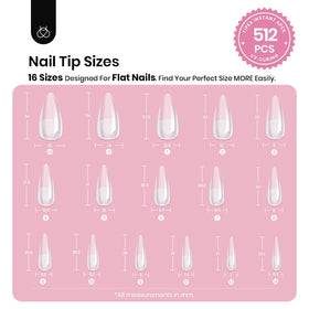 beetles Gel Polish organized size array showing 16 sizes for easy matching