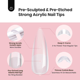 Beetles Gel Polish size chart with tips laid out, benefit: easy size matching