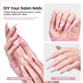 beetles gel polish spread of 224 tips in 16 sizes for precise fit