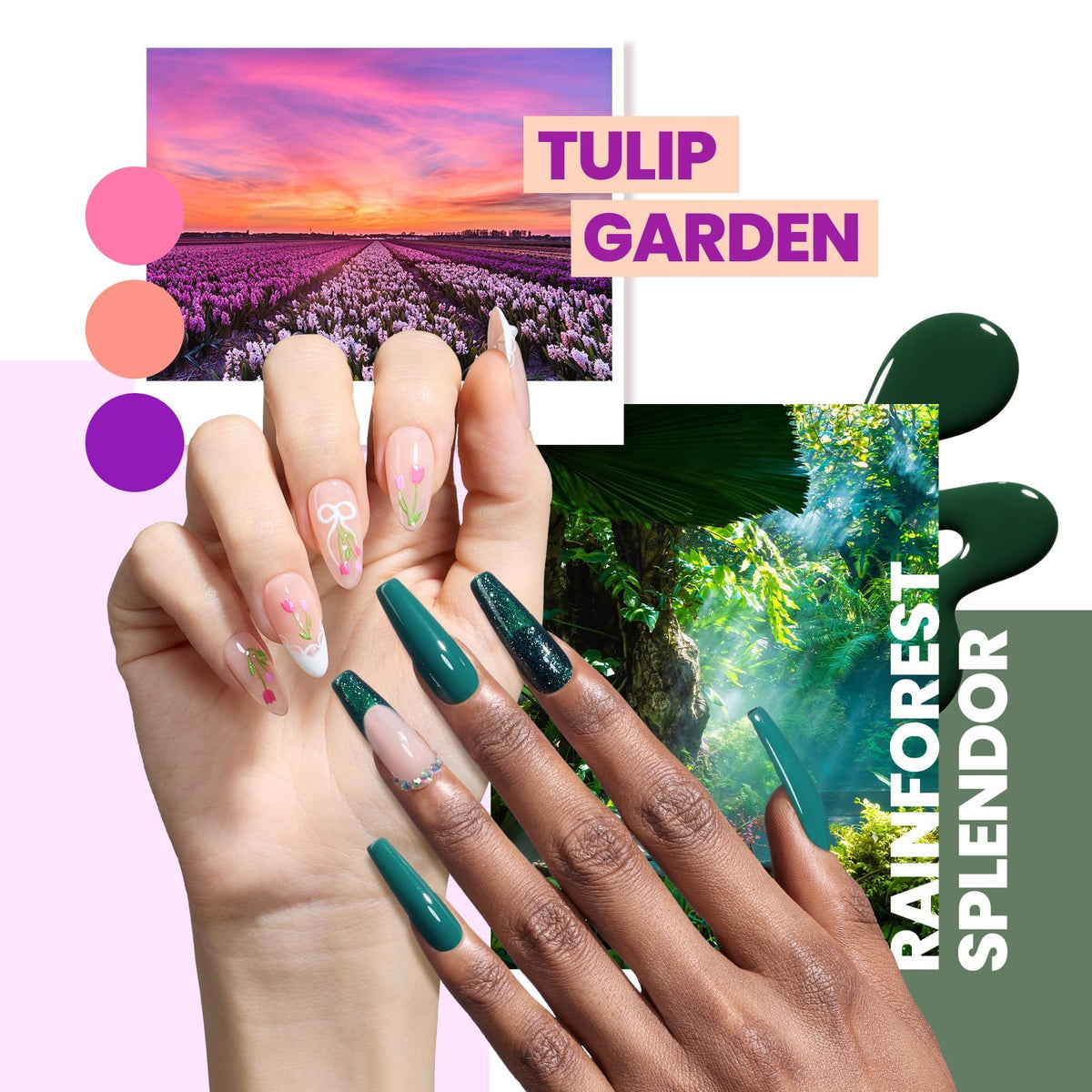 beetles tools and accessories arranged for complete at-home manicure