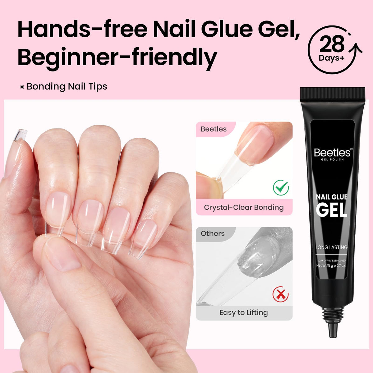 Beetles Gel Polish tools and 320 tips organized for easy use