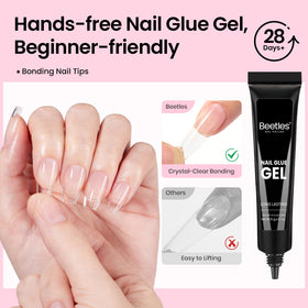 Beetles Gel Polish tools and 320 tips organized for easy use