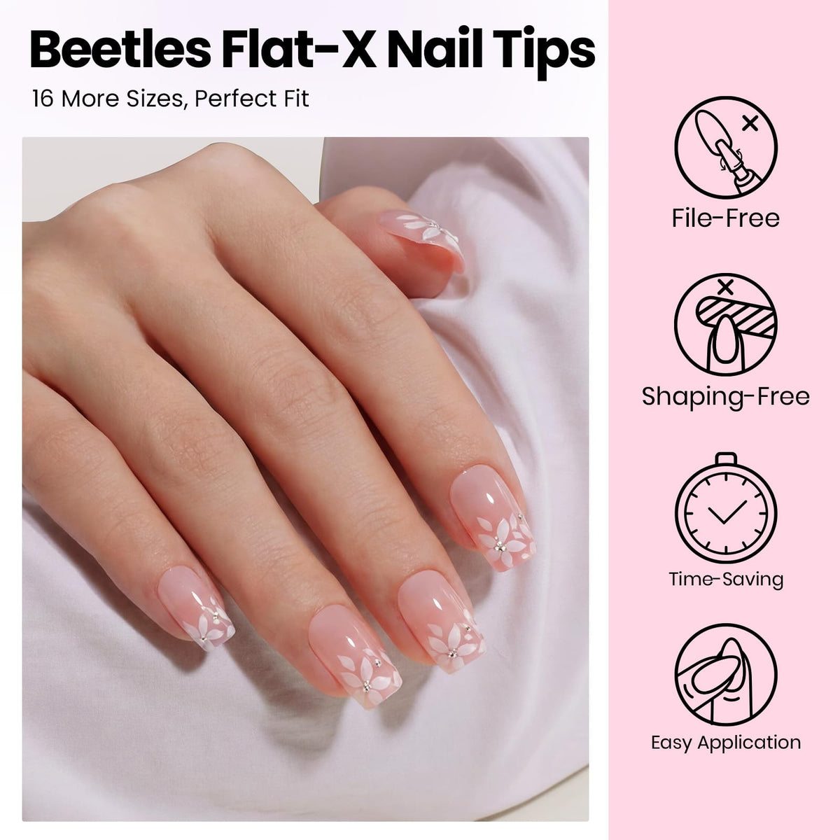 Beetles manicure tools laid out for tidy prep and accurate trimming