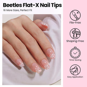 Beetles manicure tools laid out for tidy prep and accurate trimming