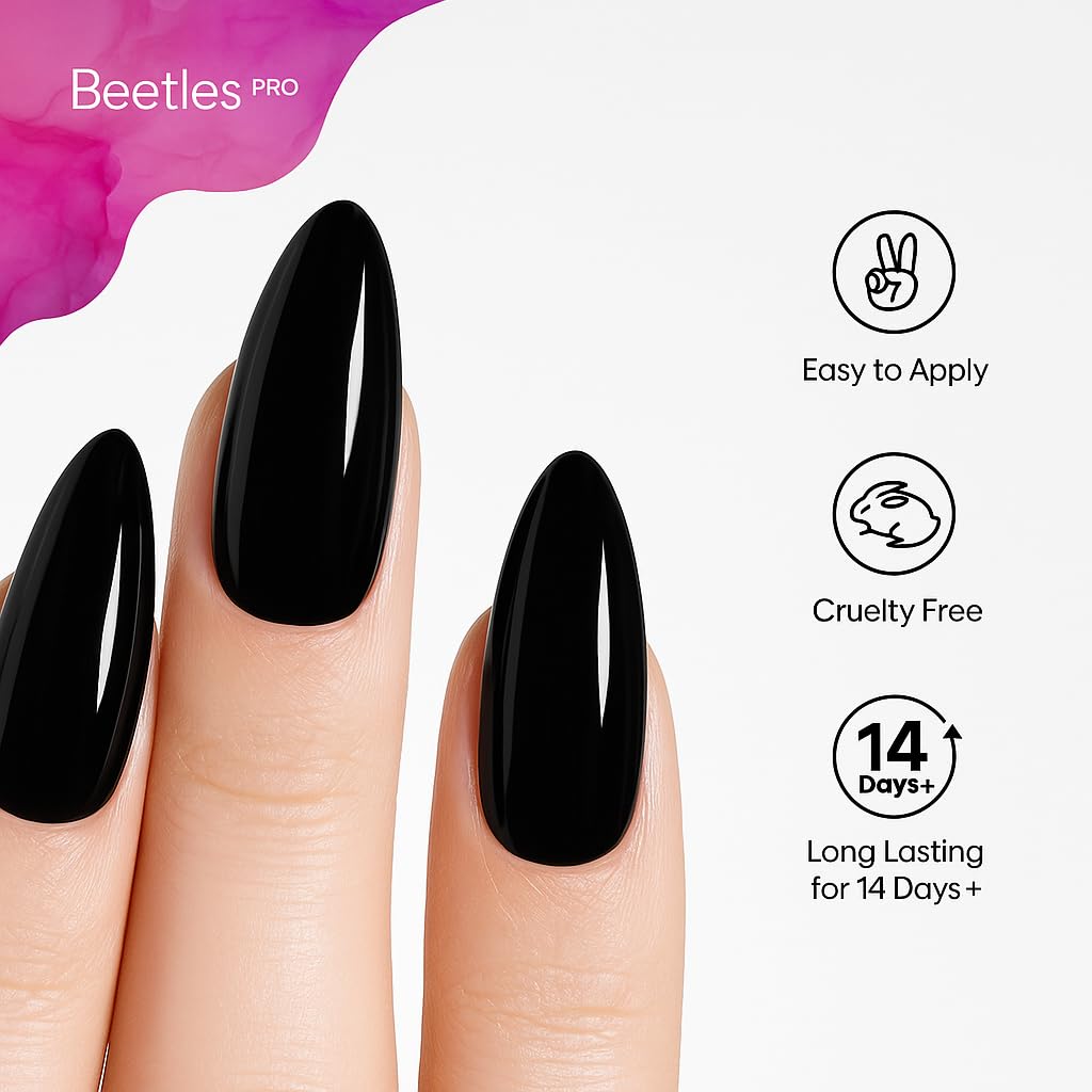 Beetles Pro Gel Top Coat brush close-up demonstrating smooth brush control benefit