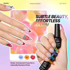 beetles top coats base coat bottles showing glossy and matte options to seal and protect nails