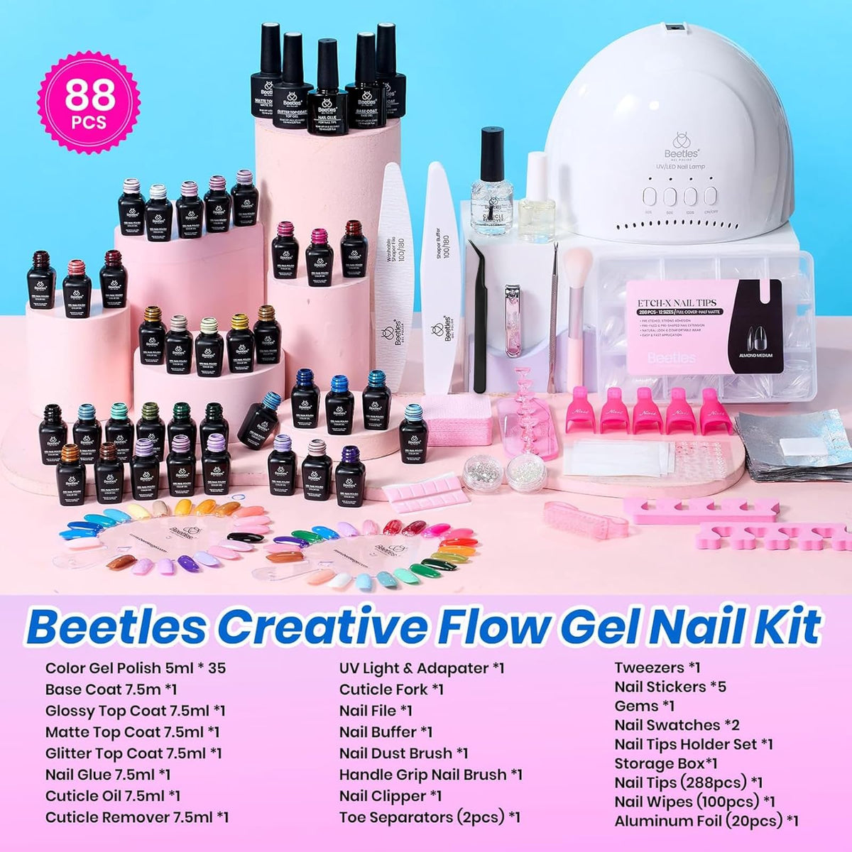 Beetles Gel Polish UV lamp in use curing nails quickly for efficient at-home drying