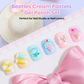 beetles Vanilla Puff cream polish texture close-up showing smooth even coverage