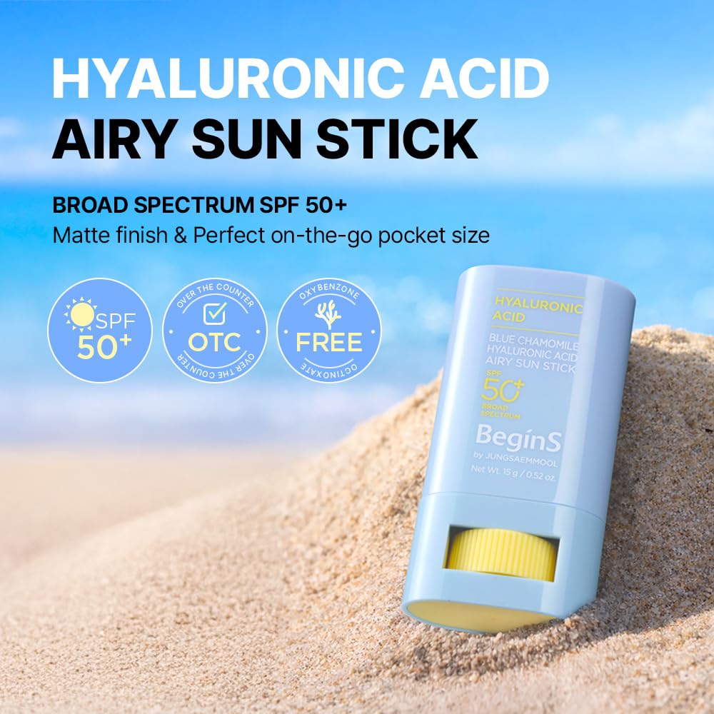 BeginS by JUNGSAEMMOOL open stick showing airy balm texture and easy glide benefit