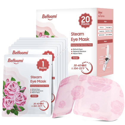 BeHoomi front packaging rose showing 20-pack and calming design benefit