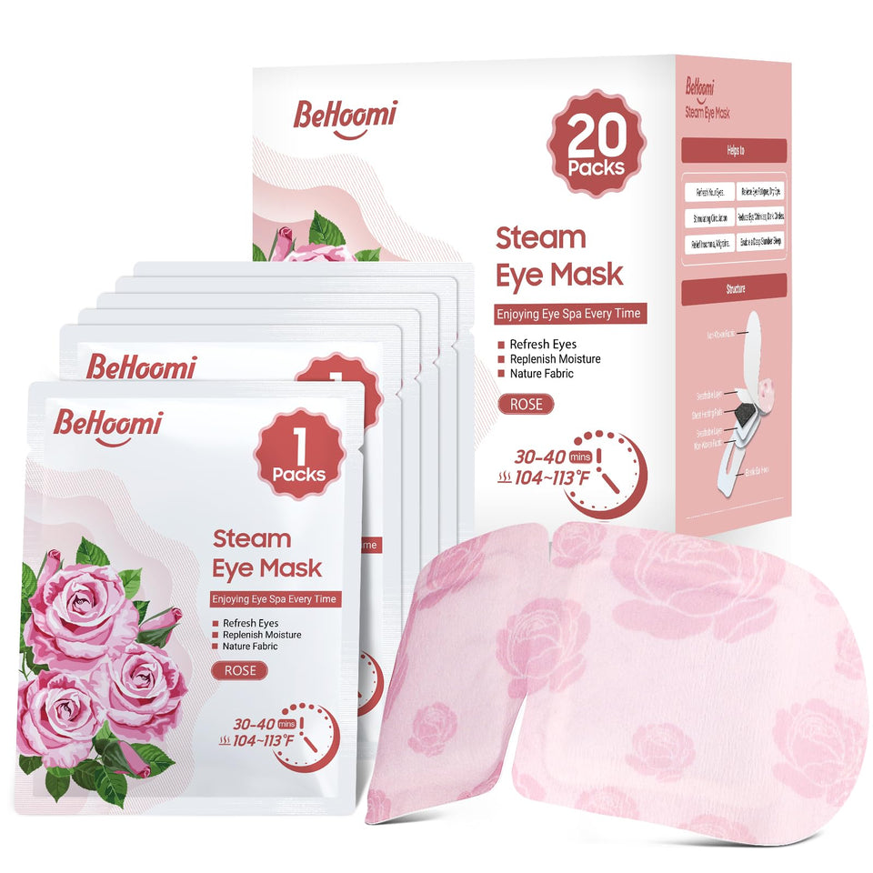 BeHoomi front packaging rose showing 20-pack and calming design benefit