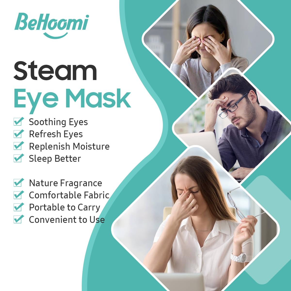 BeHoomi mask worn by model demonstrating comfortable fit