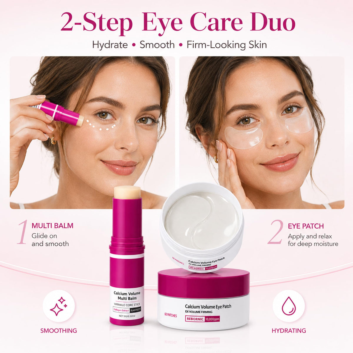 BeiBreeze patches applied under eye cooling and brightening effect
