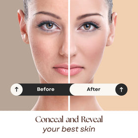 Pure Minerals beige medium swatch on skin showing natural luminous coverage