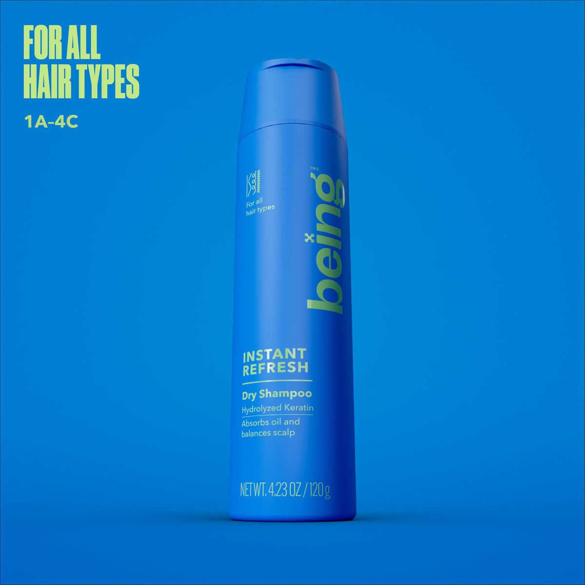 BEING product label highlighting keratin and argan oil