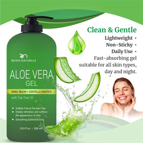 Being Naturals label detail showing ingredients like snail mucin and centella for reassurance