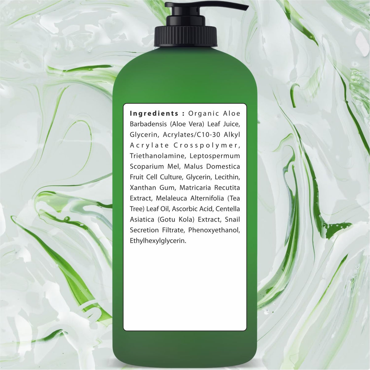 Being Naturals gel pouring into hand to show cooling, hydrating application benefit