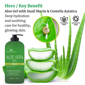 Being Naturals gel texture close-up highlighting smooth consistency for quick absorption