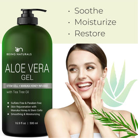 Being Naturals gel massaged into scalp to reduce itchiness and hydrate hair