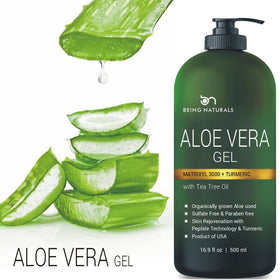 Being Naturals dispensing gel from pump for easy application