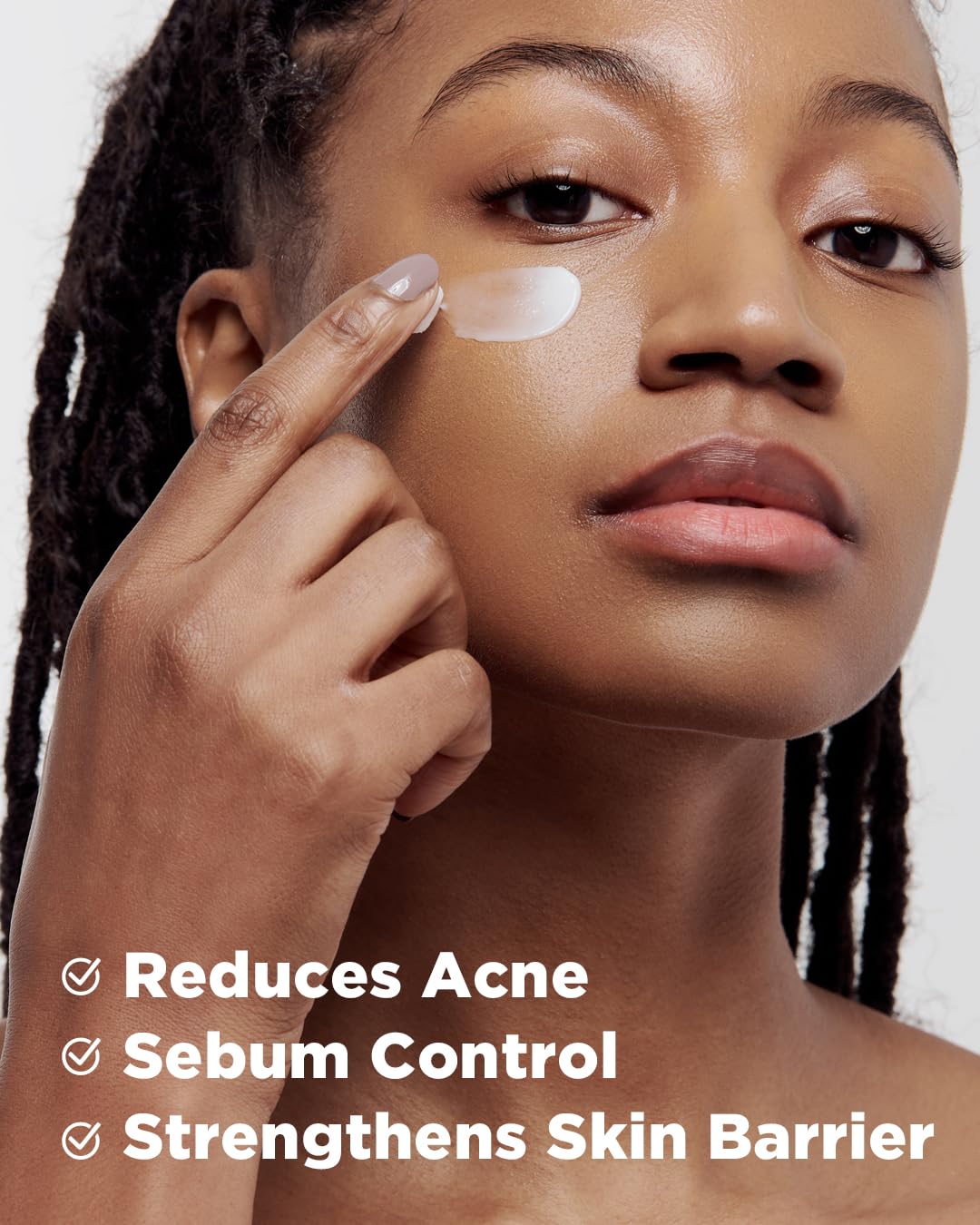 BEISIKS jar open texture close-up showing cream's lightweight hydration
