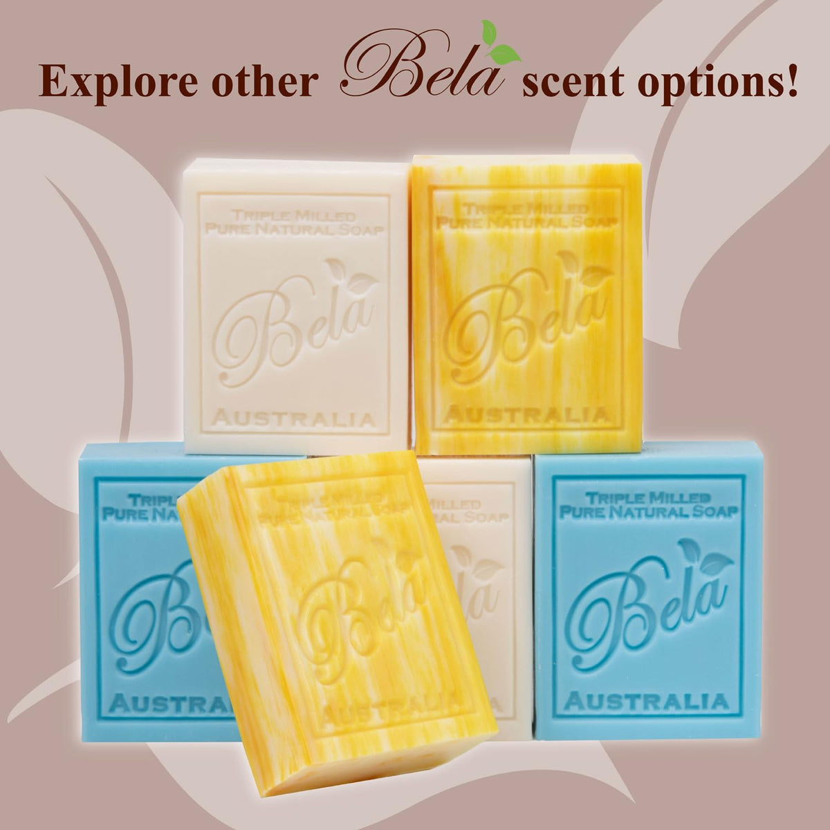 BELA soap bars displayed in a bathroom setting for everyday luxury