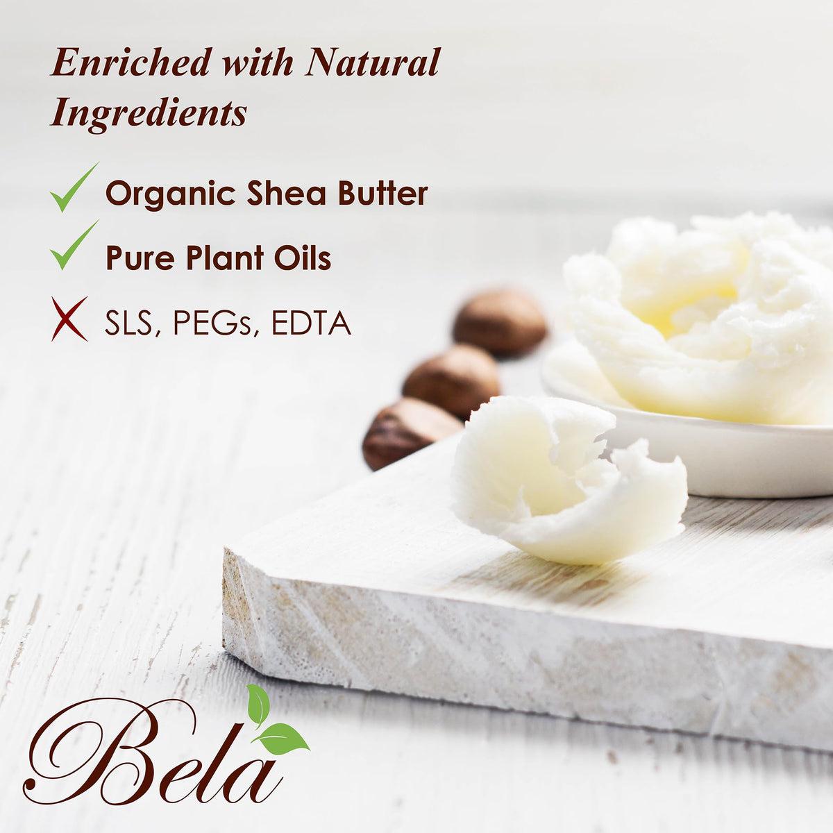 BELA bar beside common items demonstrating compact 3.3 oz size