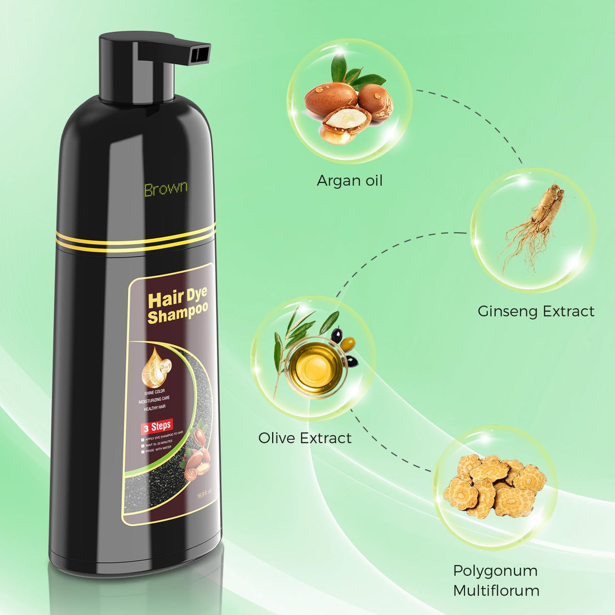 BELEZALIB being applied in shower demonstrating simple at-home gray coverage