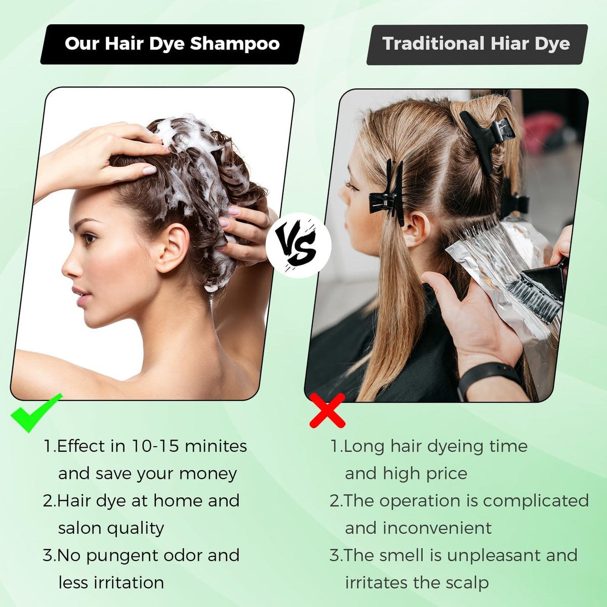 BELEZALIB before and after split showing visible gray coverage and refreshed brown