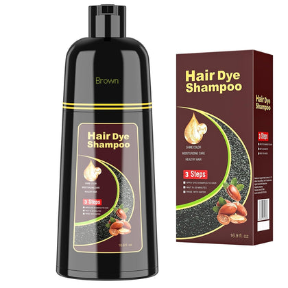 BELEZALIB front bottle showing brown shampoo label and benefit of easy color