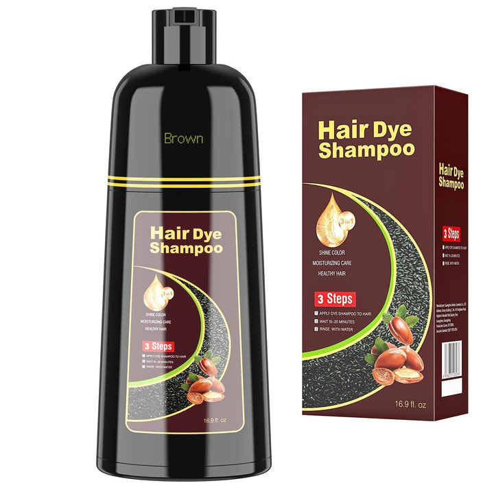 BELEZALIB front bottle showing brown shampoo label and benefit of easy color