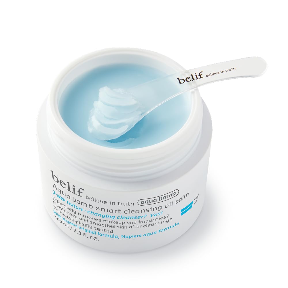 belif jar front view showing product and clean design for easy recognition